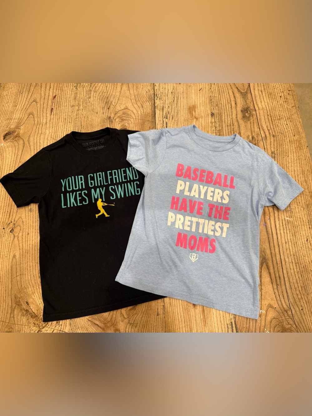 Baseball 101 t-shirt. Set of two. Youth medium